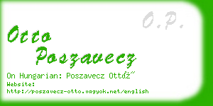 otto poszavecz business card